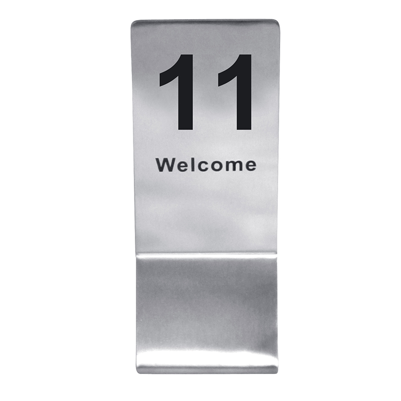 ป้ายโต๊ะสแตนเลสทรงสูง เลข 1-20 1617-020