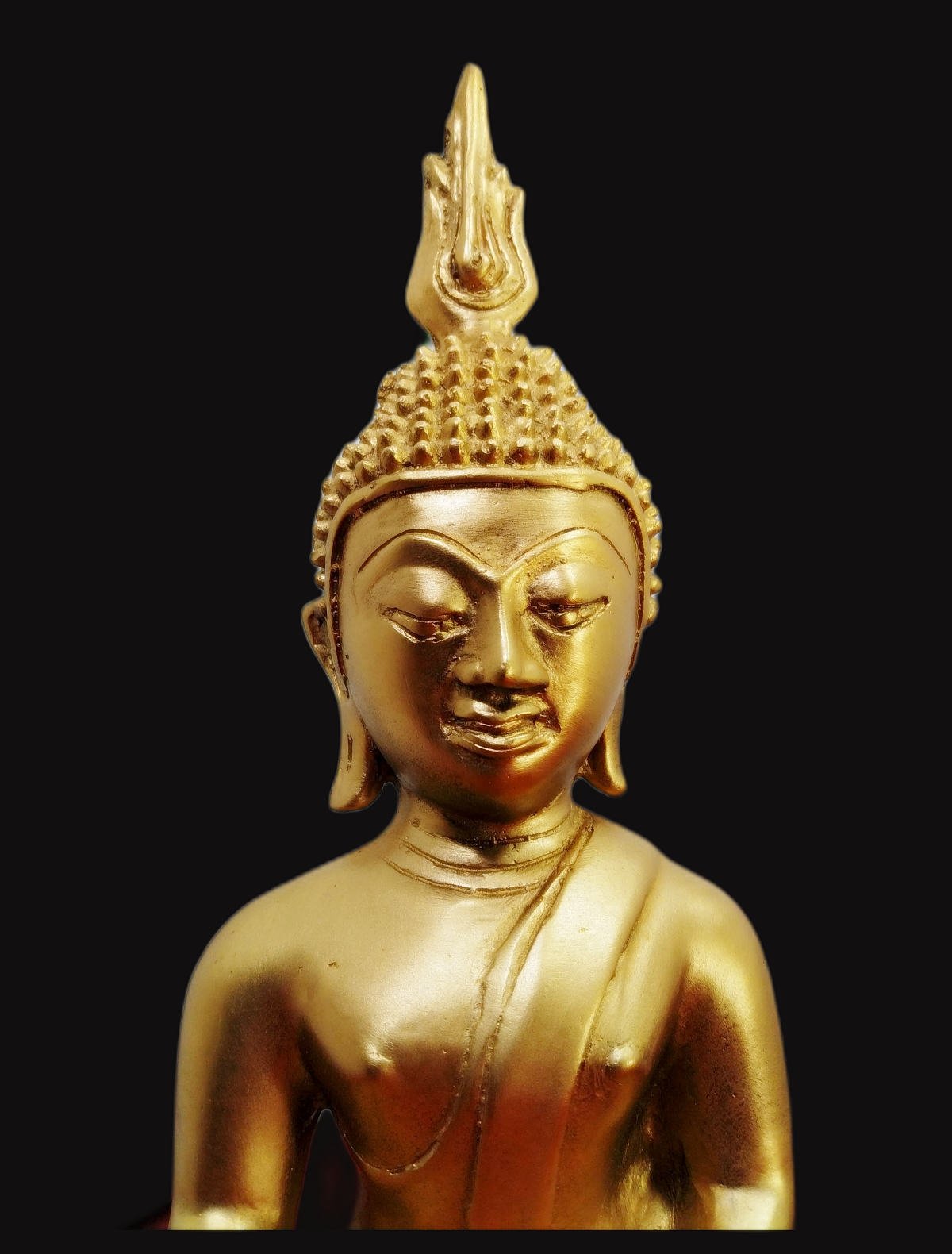 พระเชียงรุ้ง เศียรโต ผิวสีทอง หน้าตัก5นิ้ว