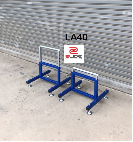 Zlide Container Roller ขาตั้ง รางลูกกลิ้ง LA40 สำหรับ ลูกกลิ้ง 40 cm สูงปรับได้ 40 - 60 cm