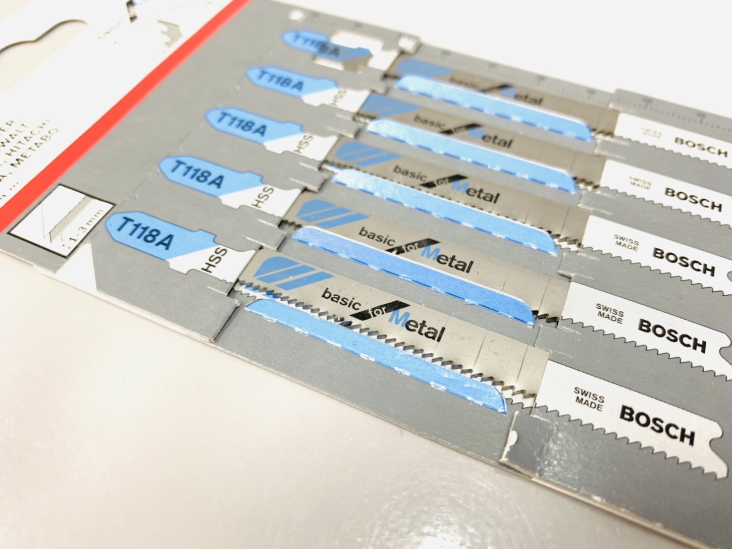 ใบเลื่อยจิ๊กซอ BOSCH ตัดเหล็ก #T118A (แผง5ใบ)