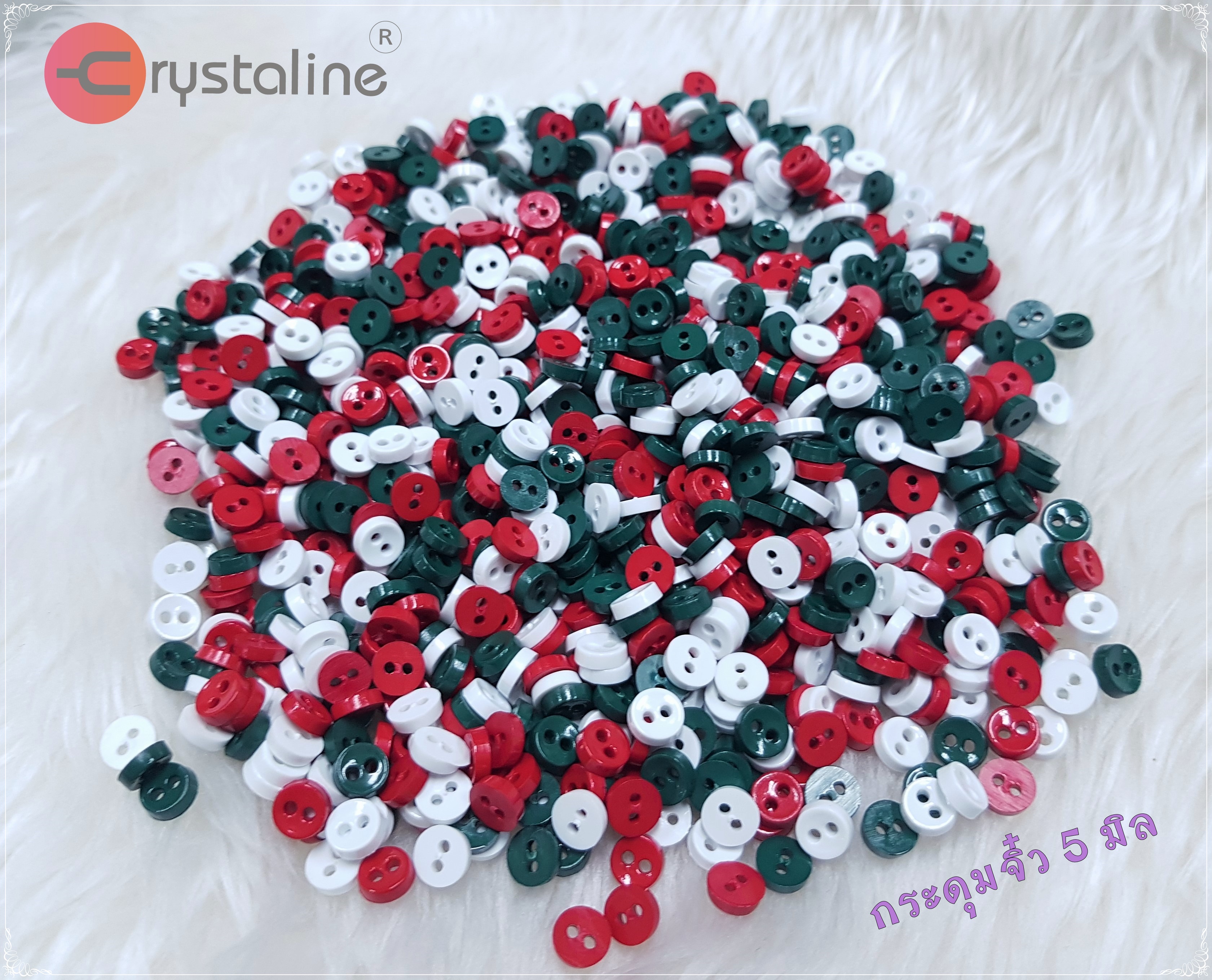 Mini round button - Christmas col. (size 6mm,200ppcs/pack)