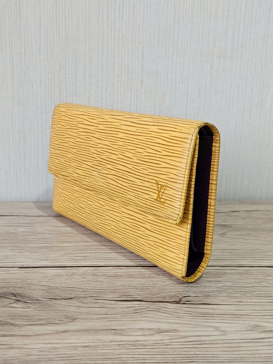 LV Epi Trifold Yellow Long Wallet