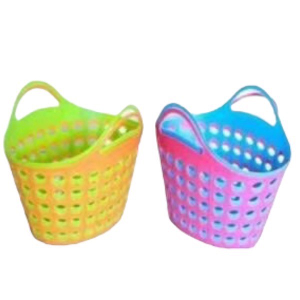 ตะกร้านิ่มทรงวงรี No.PE-051 แบบสี