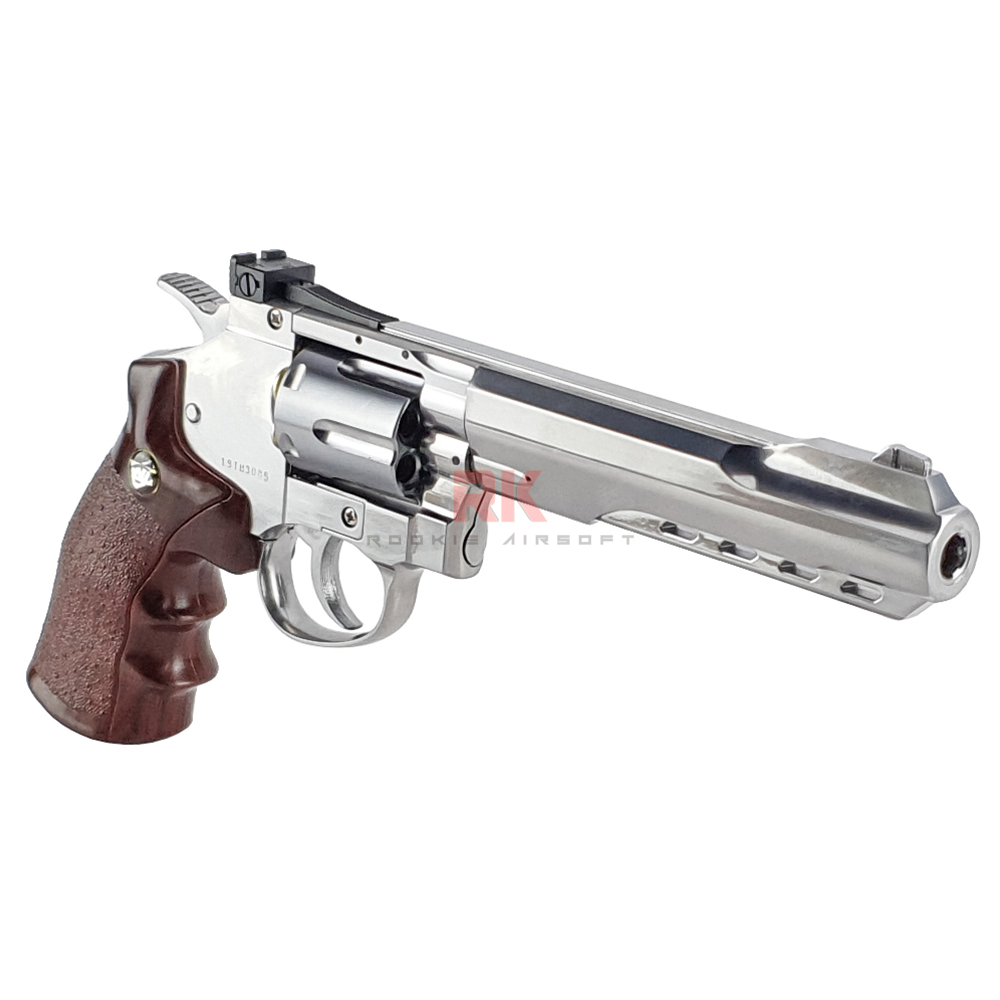 WinGun 702S 6 inch Co2 Revolver (Silver)