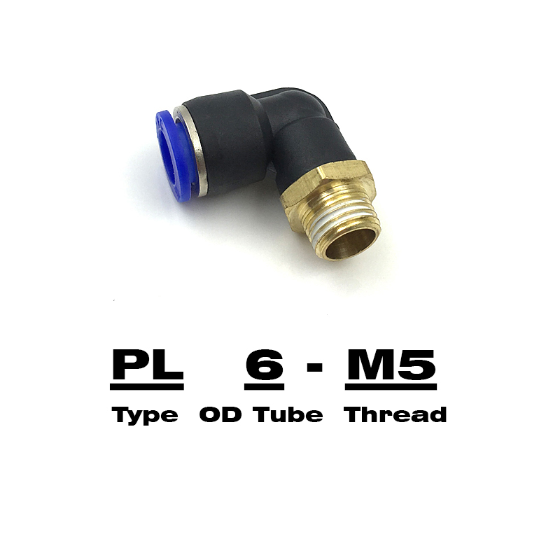 ข้อต่อลม ข้อต่องอ 90 องศาเกลียวนอก " PL " Type