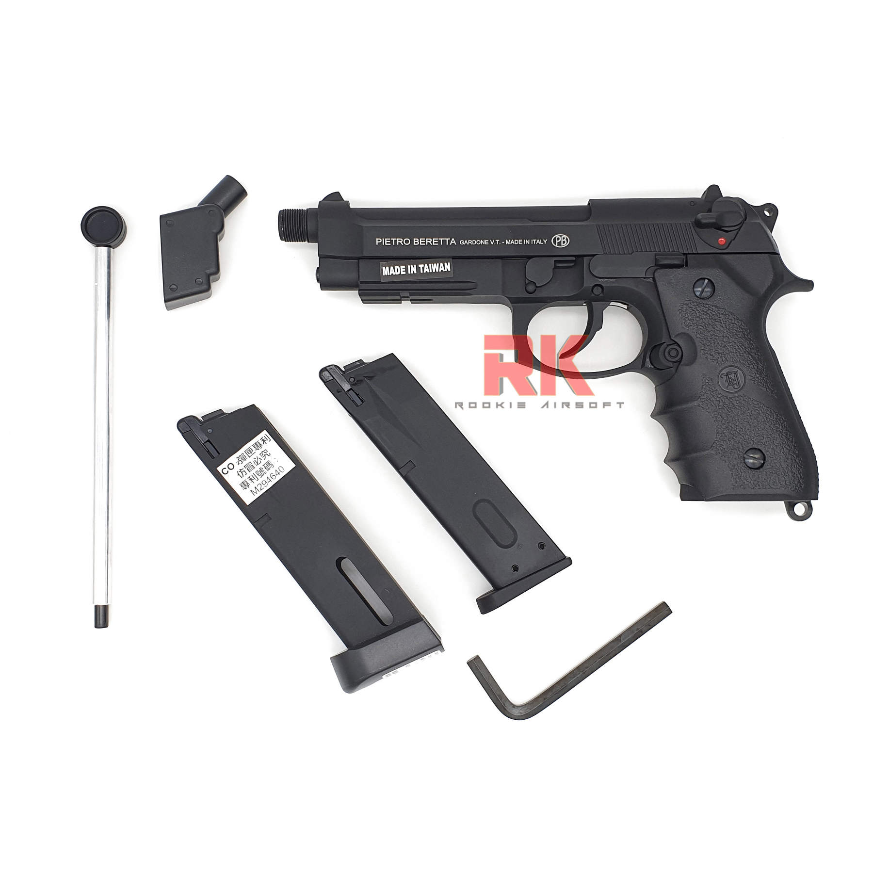 KJ Works M9A1 Dual Magazines (Green Gas / Co2)