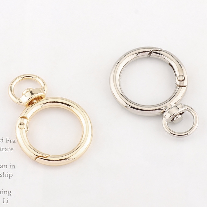 ขายส่ง(10ชิ้น,50ชิ้น)**New design** ห่วงวงกลม ห่วงกลมแบบสปริง ตะขอพวงกุญแจ อะไหล่พวงกุญแจ