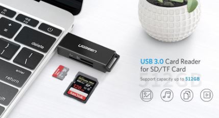 UGREEN USB 3.0 to TF+SD Card reader (40752)