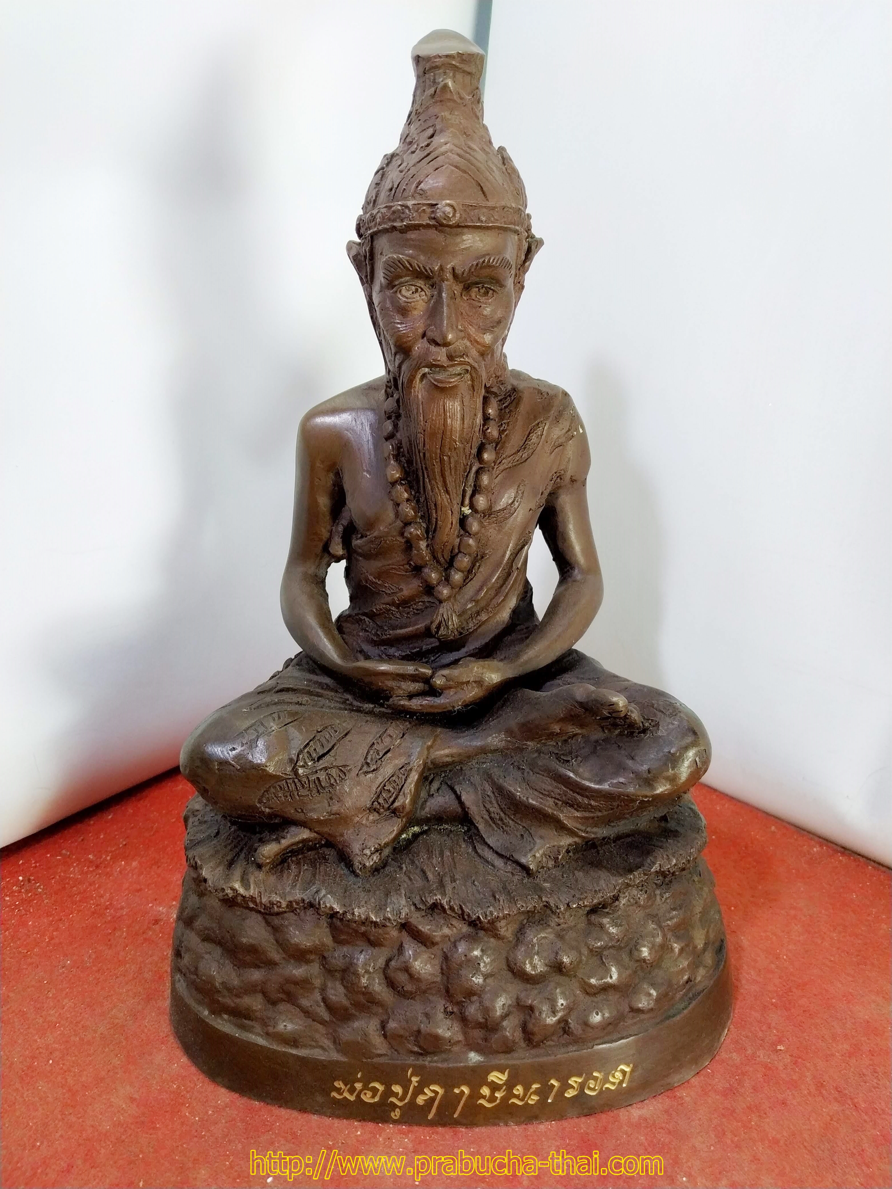 พ่อปู่ฤาษีนารอดนั่งสมาธิ หน้าตัก 5 นิ้ว เนื้อโลหะสำริด