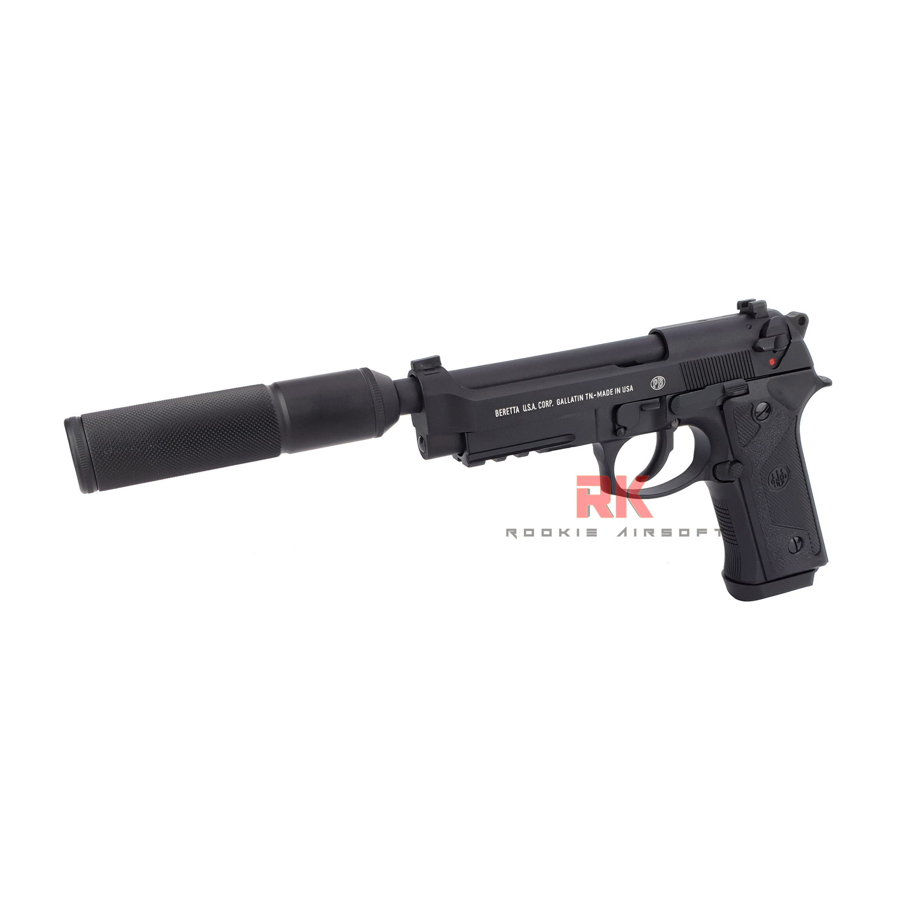 SRC Beretta M9A3 + Silencer GBB (Black)