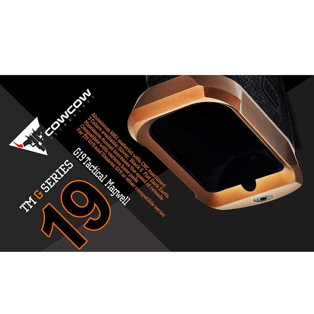 CowCow Tactical Magwell For Marui G19 - Black