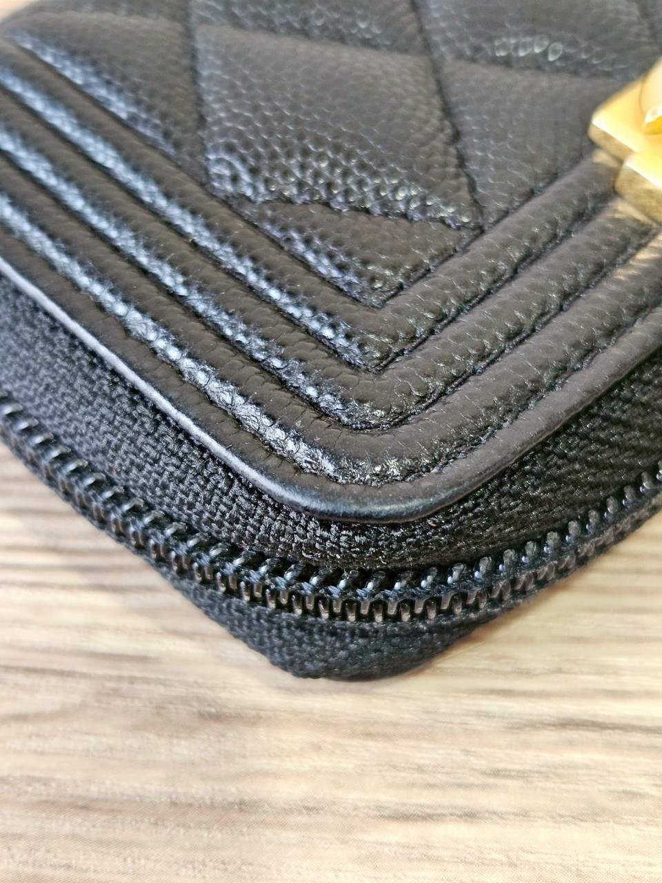 Chanel Boy Card Holder ดำทอง