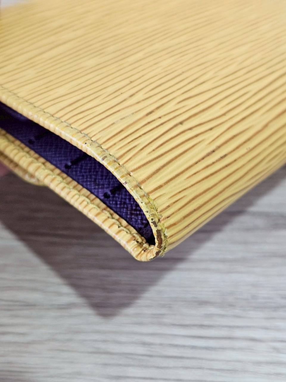 LV Epi Trifold Yellow Long Wallet