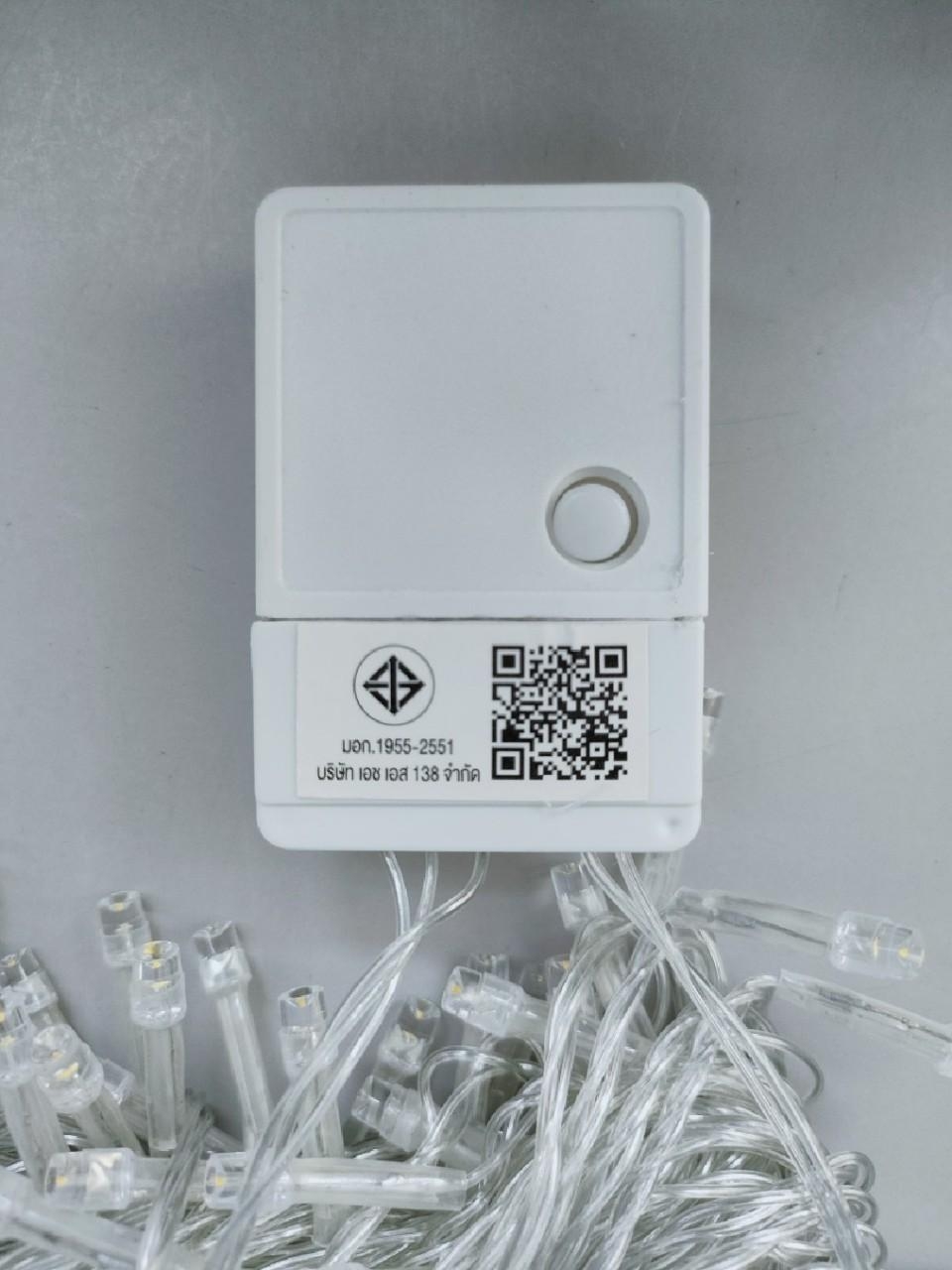 ไฟกระพริบ LED 100ดวง สีวอร์ม