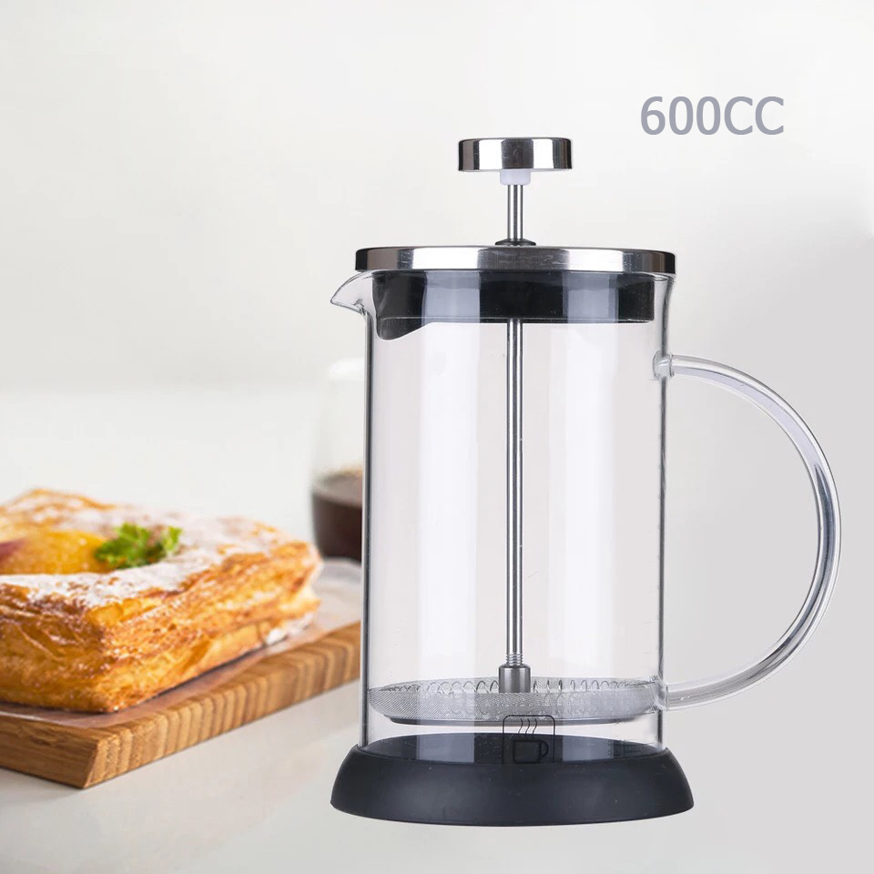 เฟรนช์เพรส กาชงชา กาแฟ ทำฟองนม 600 CC.