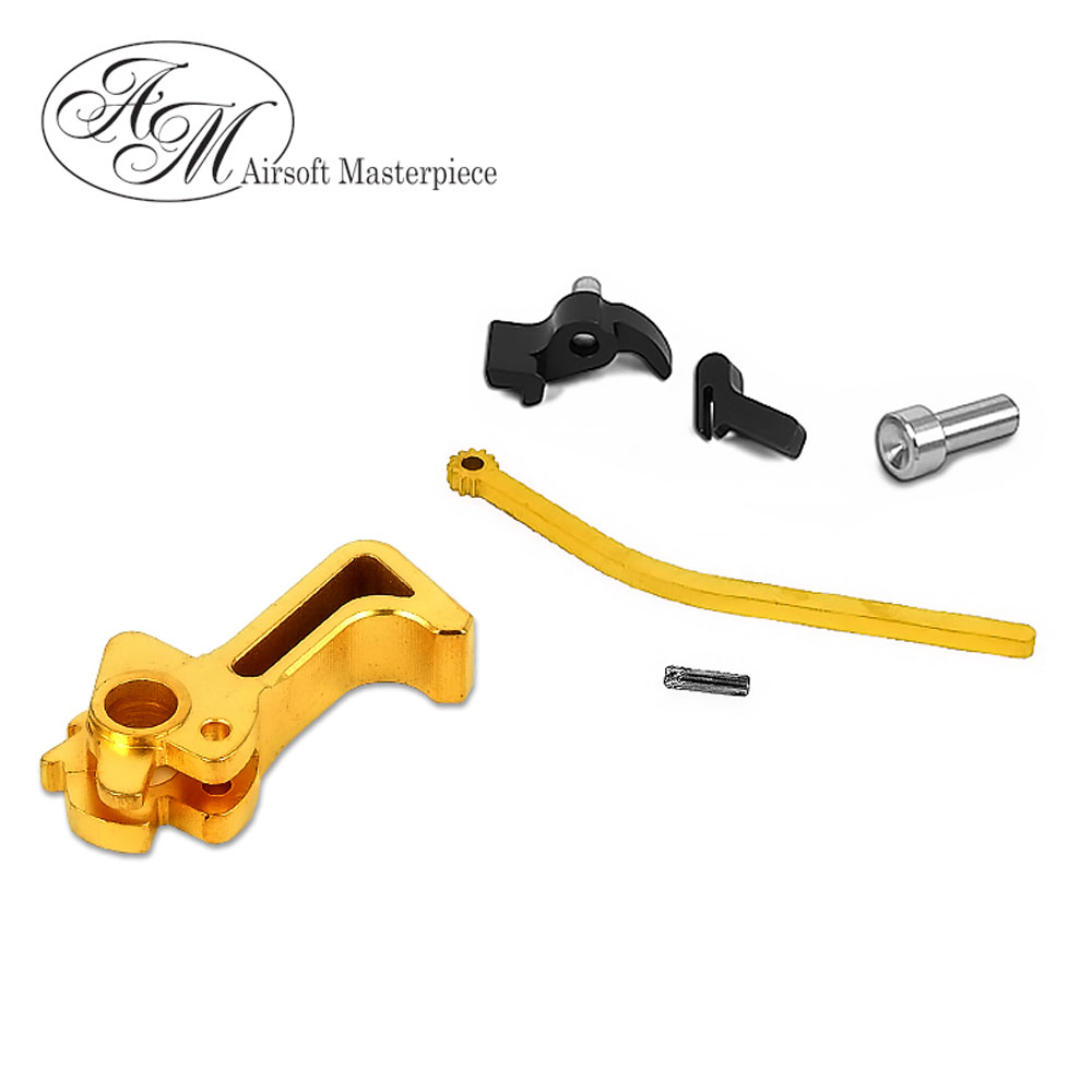 Airsoft Masterpiece CNC Steel Hammer & Sear Set for Marui Hi-CAPA (Infinity SR) Type 16 - Gold