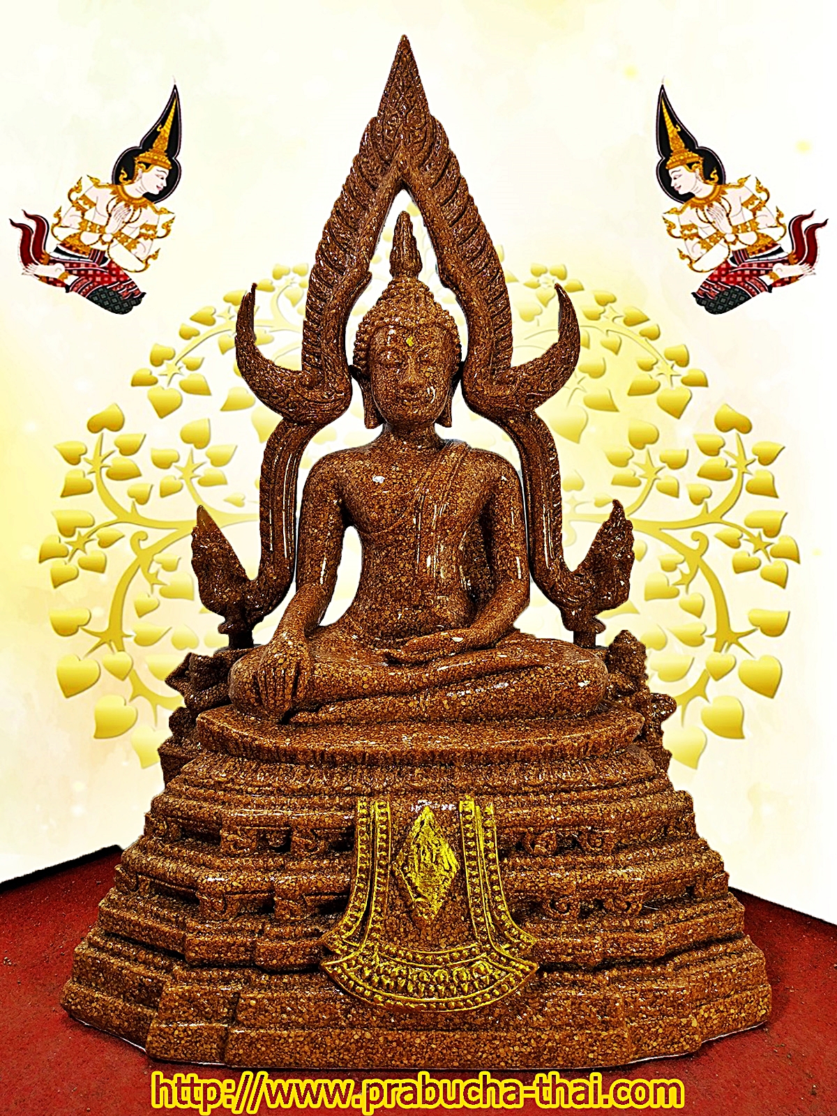 พระพุทธชินราช หน้าตัก 5 นิ้ว เนื้อกระเบื้องหลังคาโบถ์