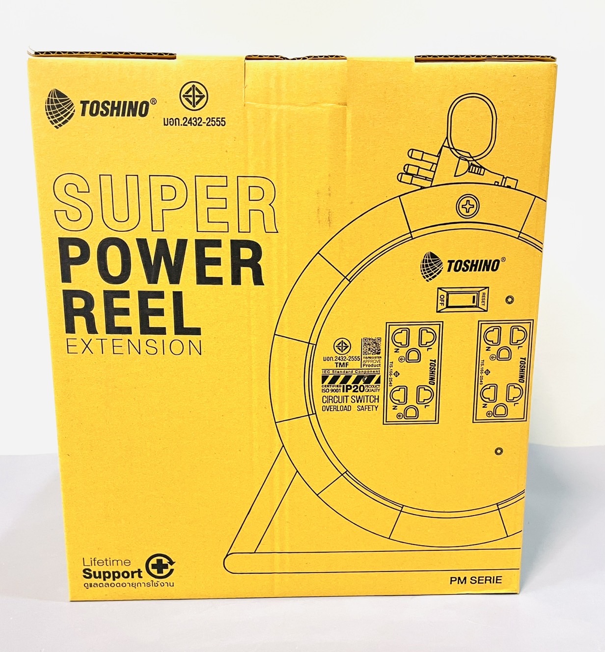 โรลเก็บสายไฟ โตชิโน 3x1.5 30เมตร.PM315ST-30M