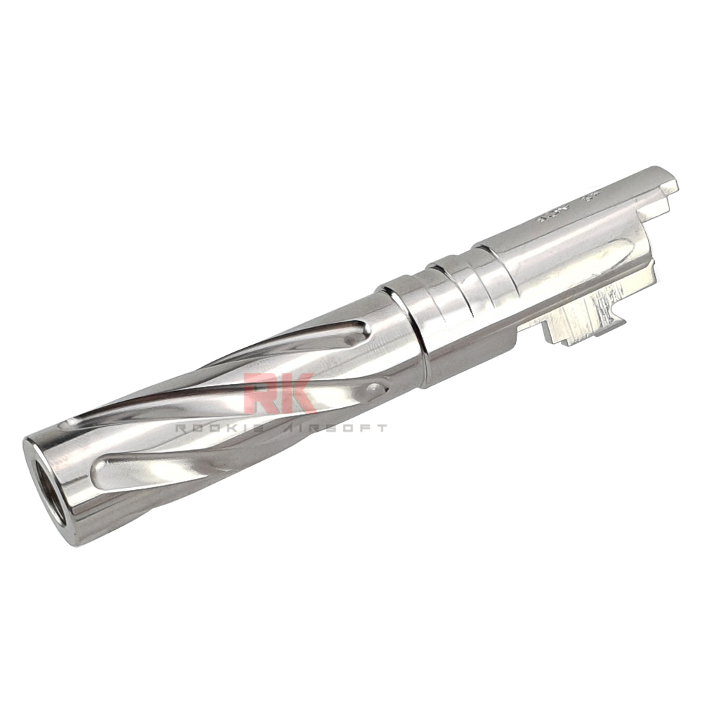 5KU Tornado Stainless Steel Threaded Outer Barrel for Marui Hi-CAPA 4.3 (Silver)