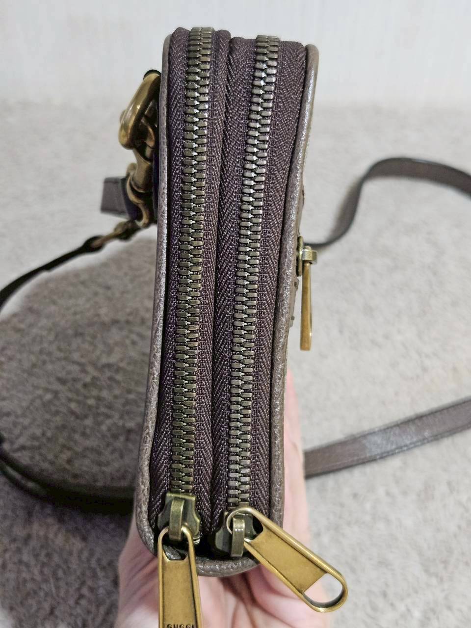 Gucci 575722 Ophidia Shoulder Bag Supreme Beige Brown