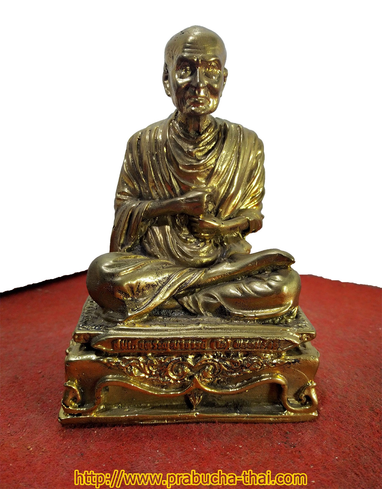 สมเด็จพระพุฒาจารย์ (โต พฺรหฺมรํสี) ฐาน 3 นิ้ว เนื้อทองเหลืองขัดเงา