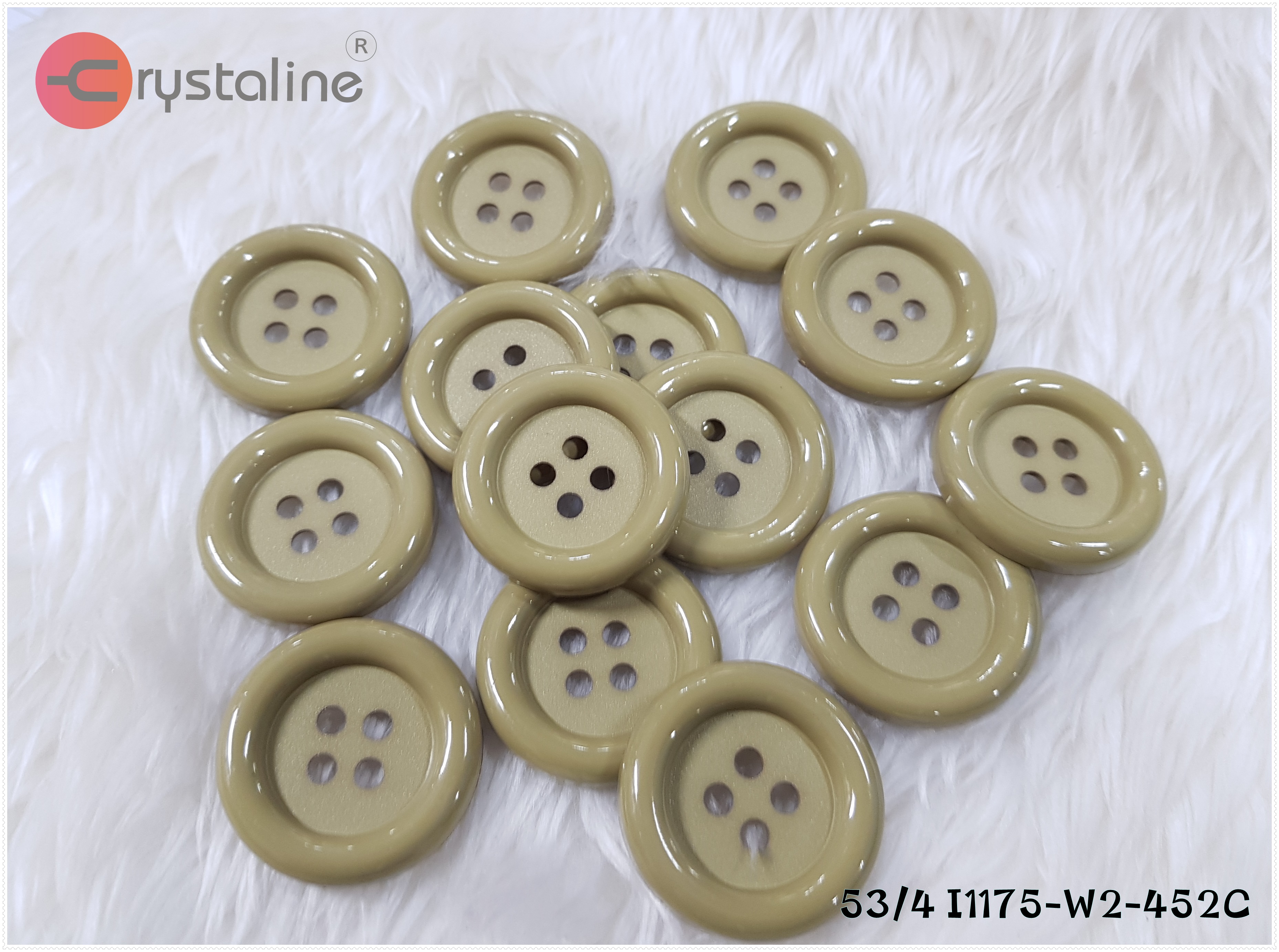 Big button - Gray col. (size 53L,50pcs/pack)
