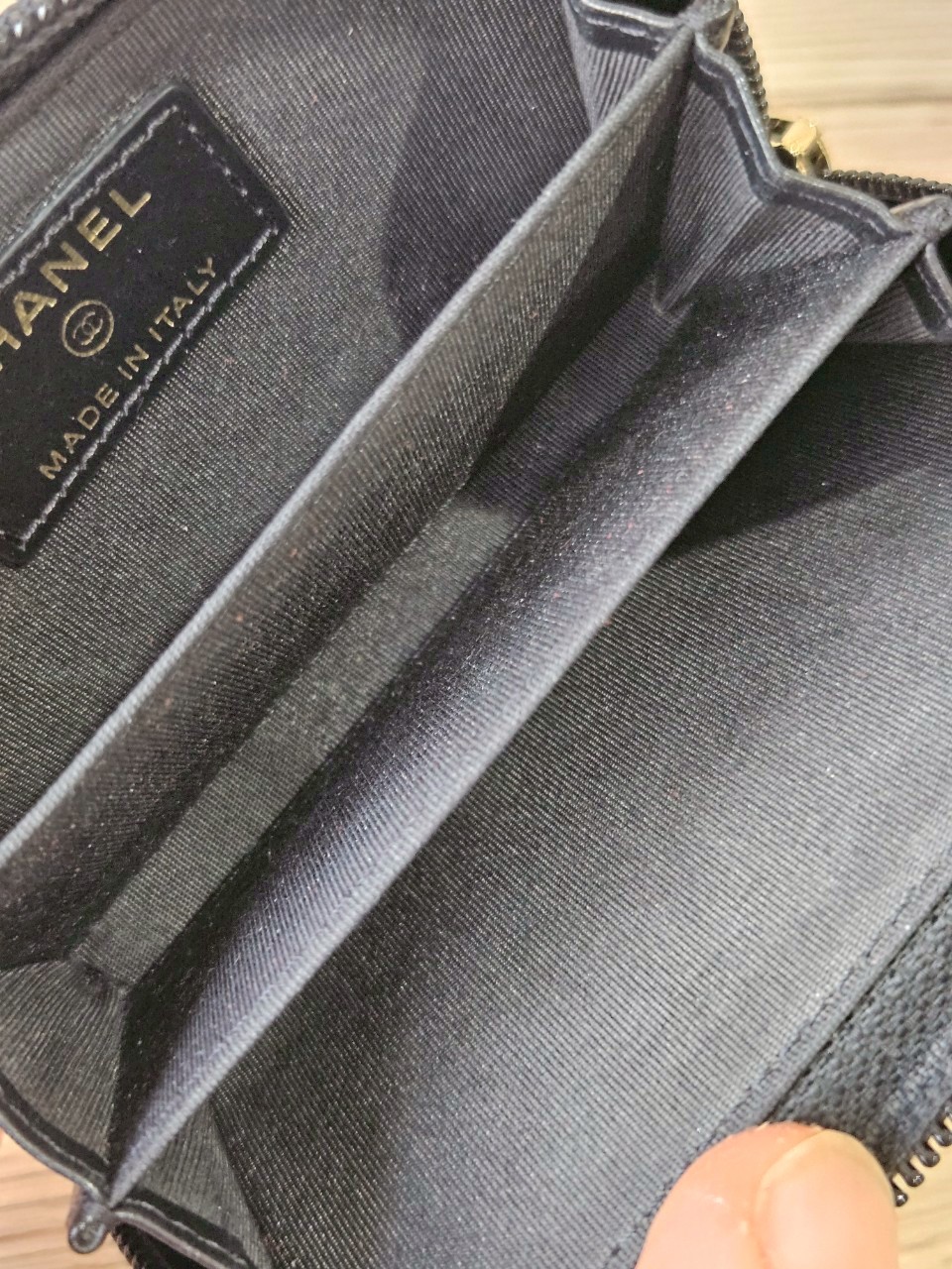 Chanel Boy Card Holder ดำทอง