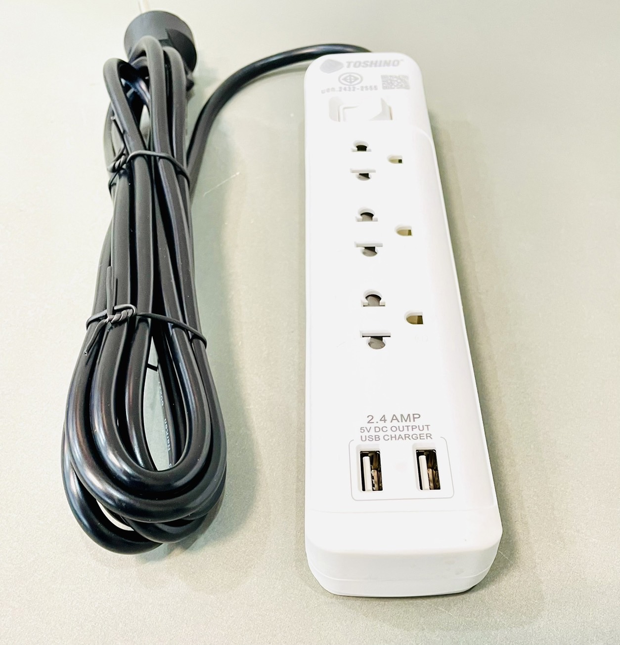 รางปลั๊กโตชิโน 4ที่3ม. USB