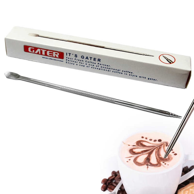 ปากกา วาดลาย ลาเต้ อาร์ต สแตนเลส (Latte art pen) แบบหัวแข็ม 13.5 ซม.1610-207