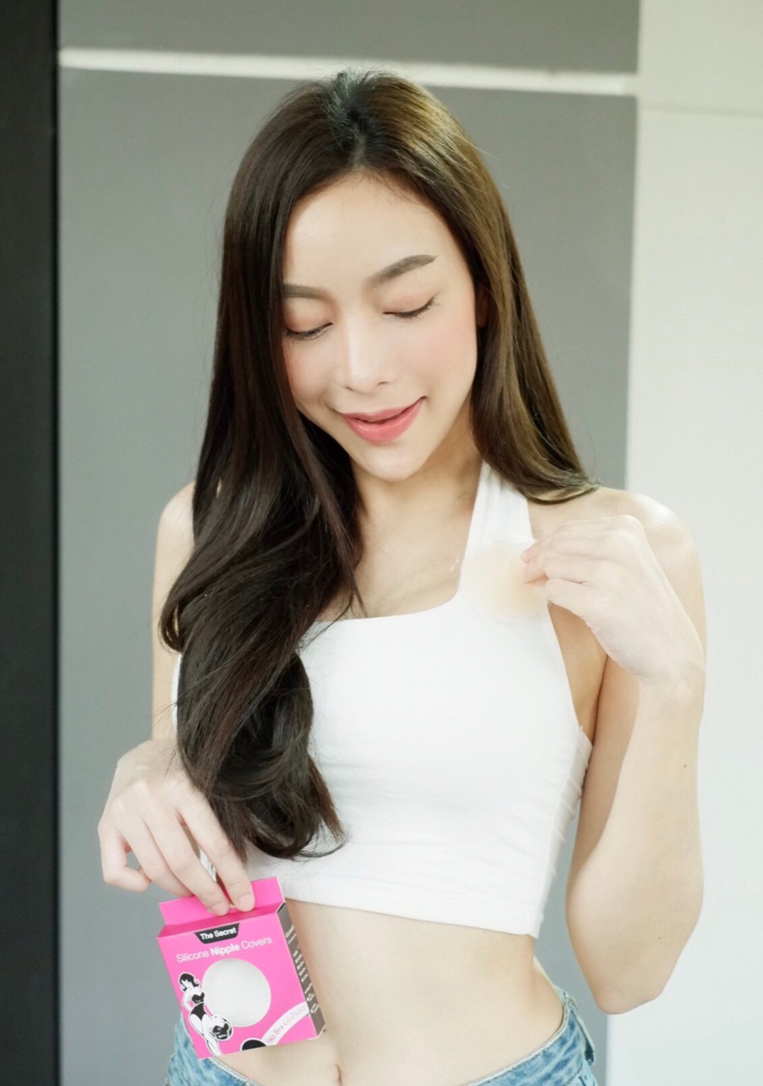 ซิลิโคนแปะจุก ที่ปิดหัวนม แปะหัวนม ปิดจุกนม เนื้อเจลทรงดอกไม้ขนาด 6.5cm และเนื้อด้านทรงวงกลมขนาด 8cm ซิลิโคนปิดจุก