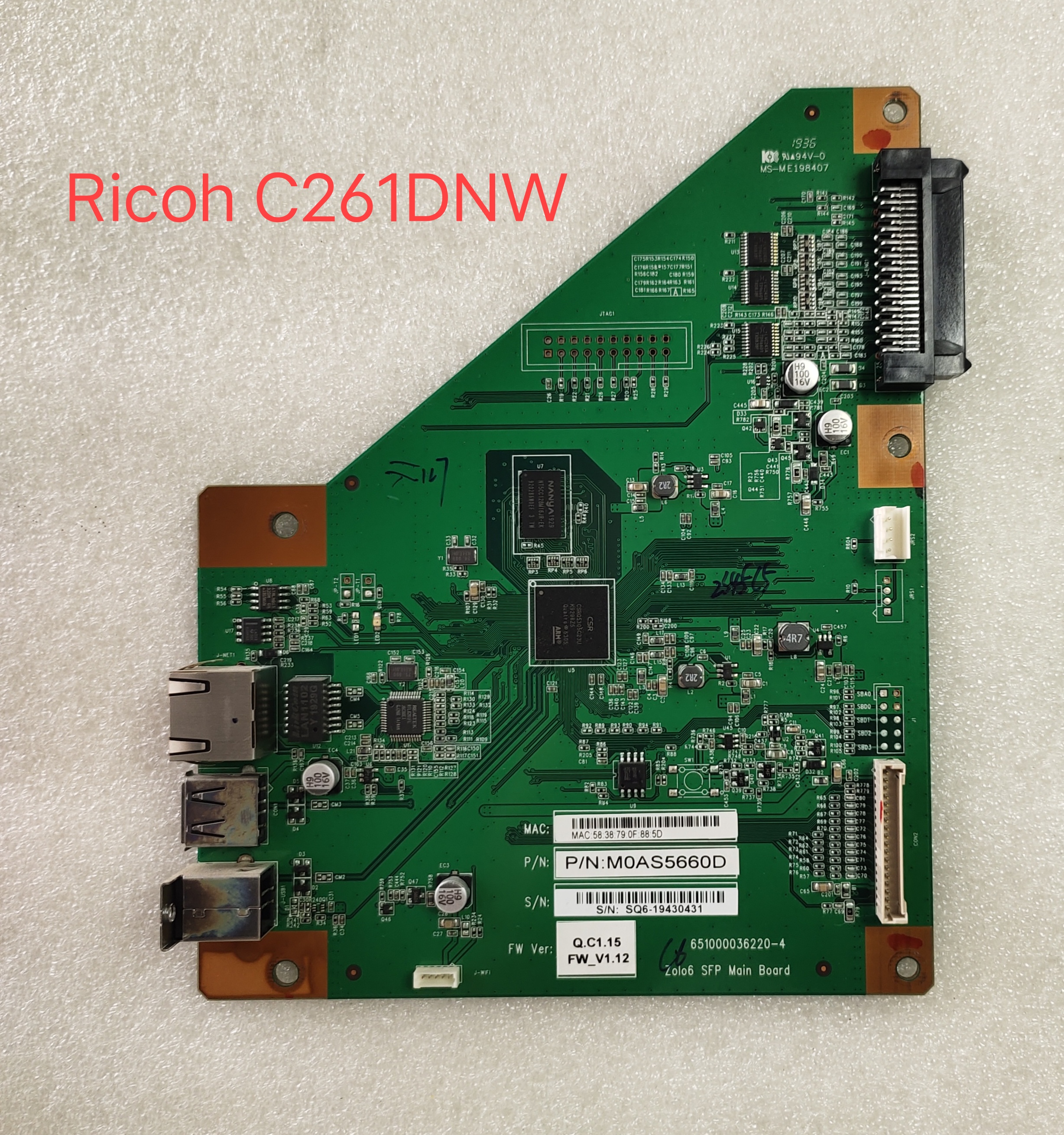 Mainboard Ricoh SP C261DNW มือสอง