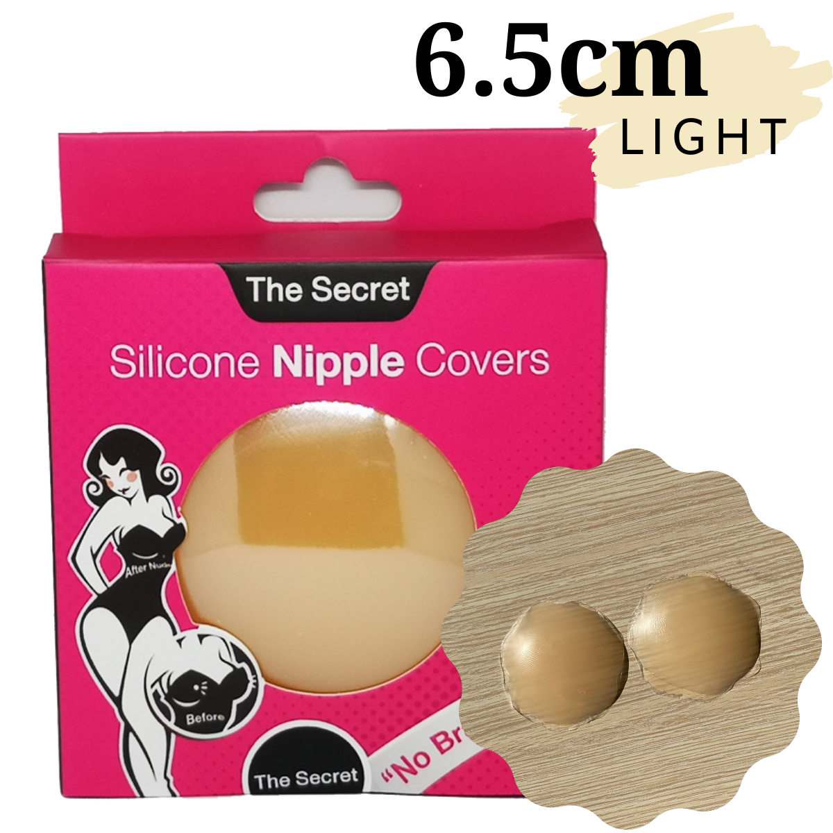 ซิลิโคนแปะจุก ที่ปิดหัวนม แปะหัวนม ปิดจุกนม เนื้อเจลทรงดอกไม้ขนาด 6.5cm และเนื้อด้านทรงวงกลมขนาด 8cm ซิลิโคนปิดจุก