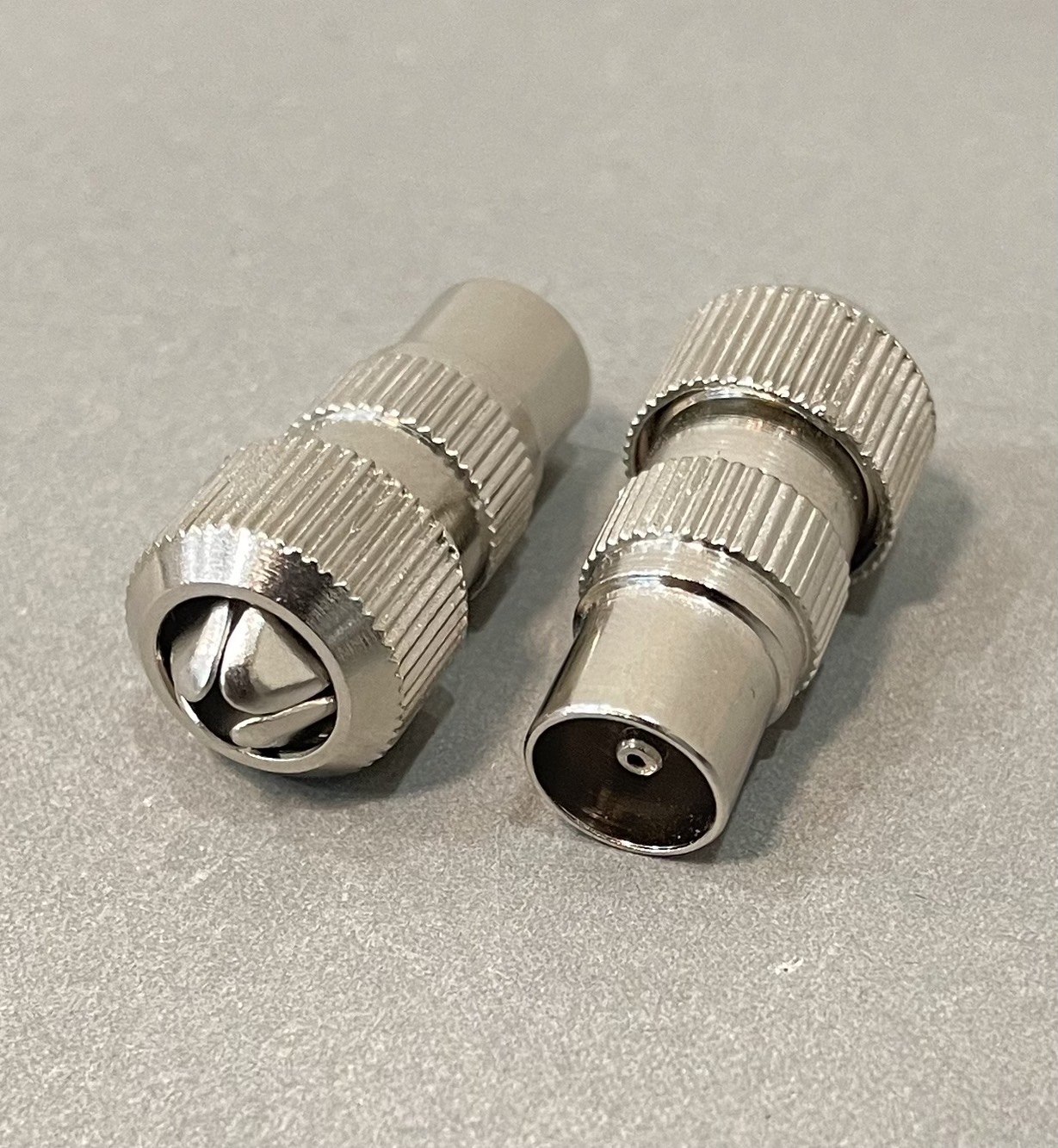 แจ็คทีวีเหล็ก ตัวผู้ แบบเสียบ