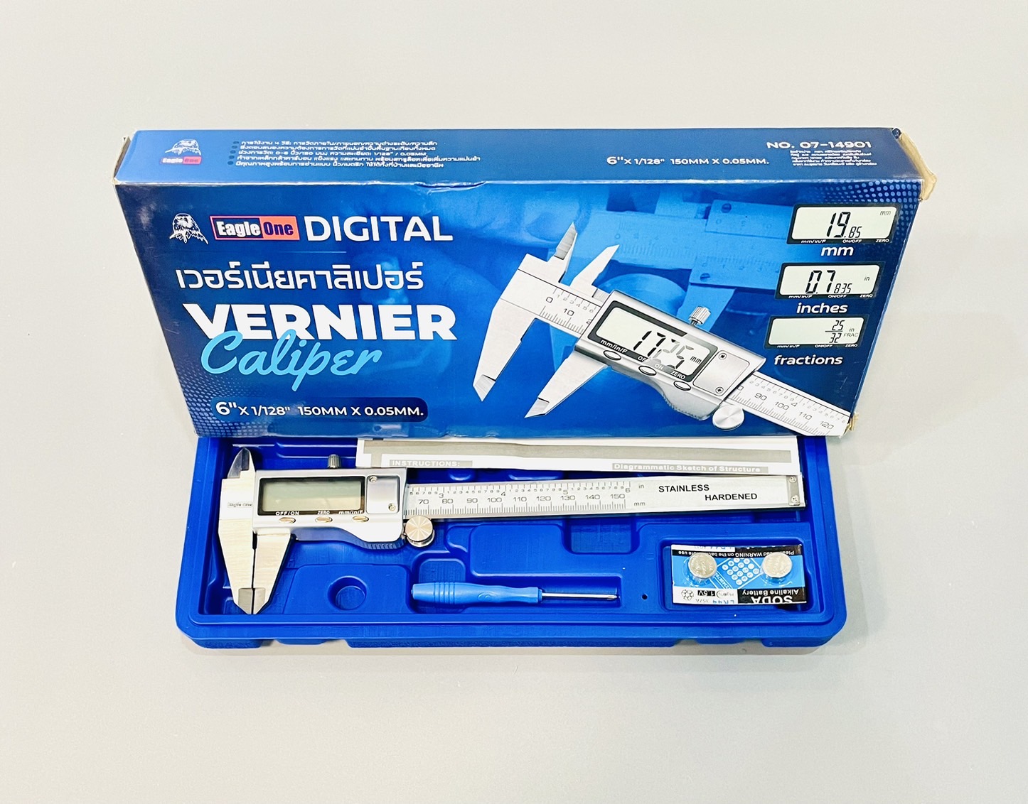เวอร์เนียดิจิตอลสแตนเลส EagleOne 6" (07-14901)