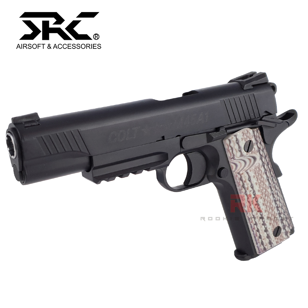 SRC Colt M45A1 Dual Magazines (Green gas + Co2) GBB - Black