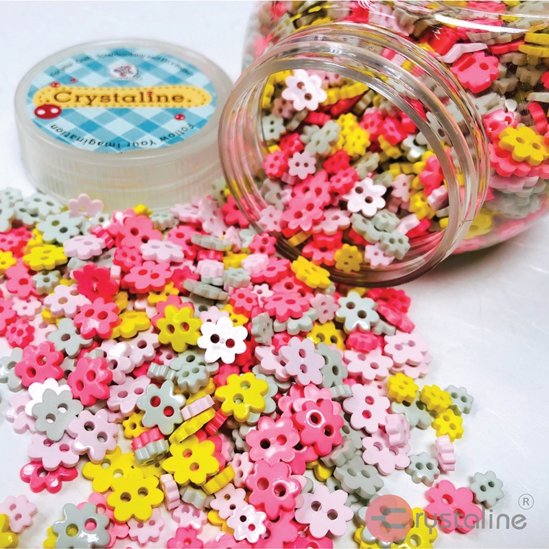 Mini flower button - Baby col. (size 6mm,30g/pack)
