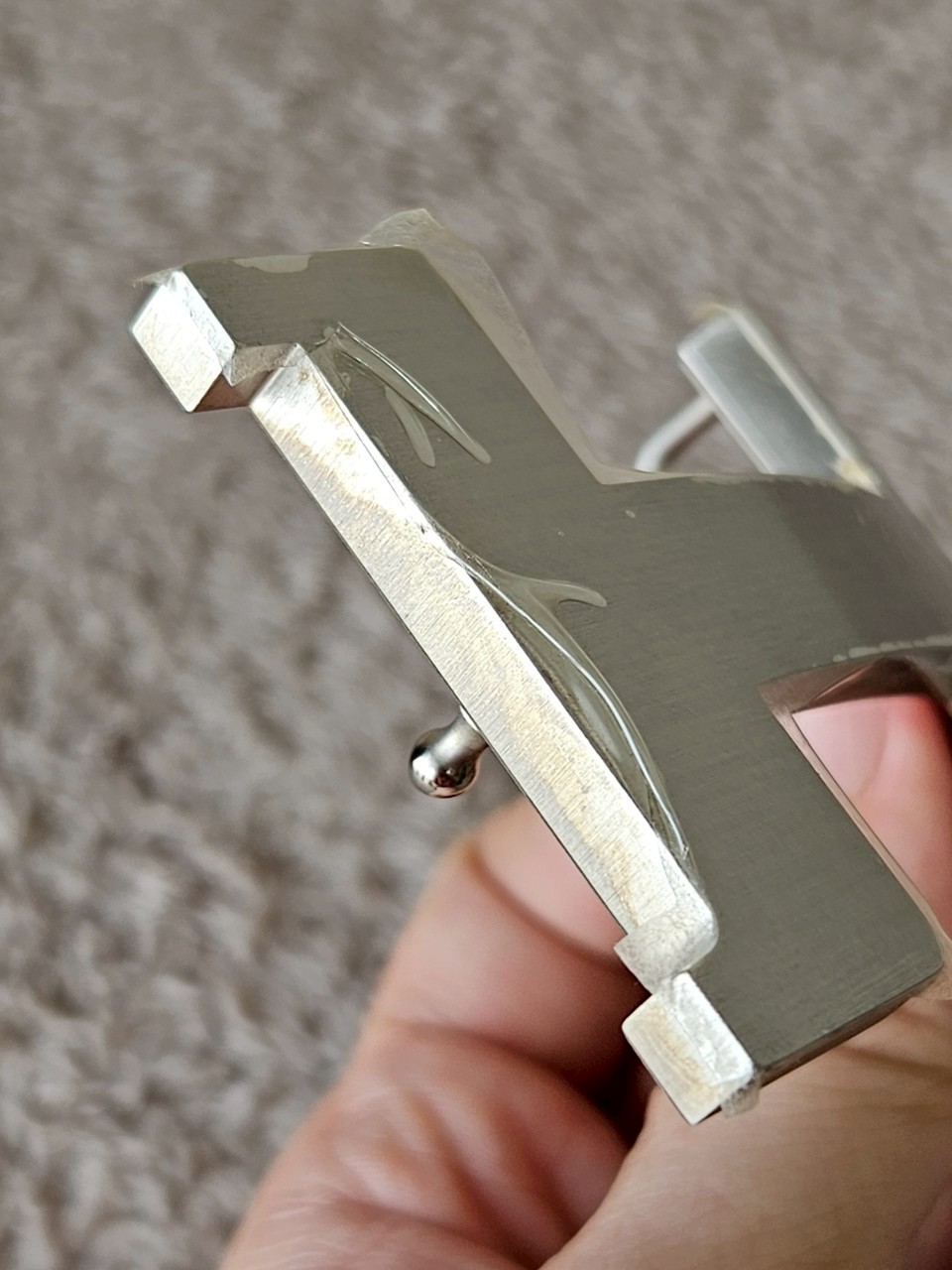 Hermes belt 42mm size85 เอว33-34.5 สายสีแดง/โอรส