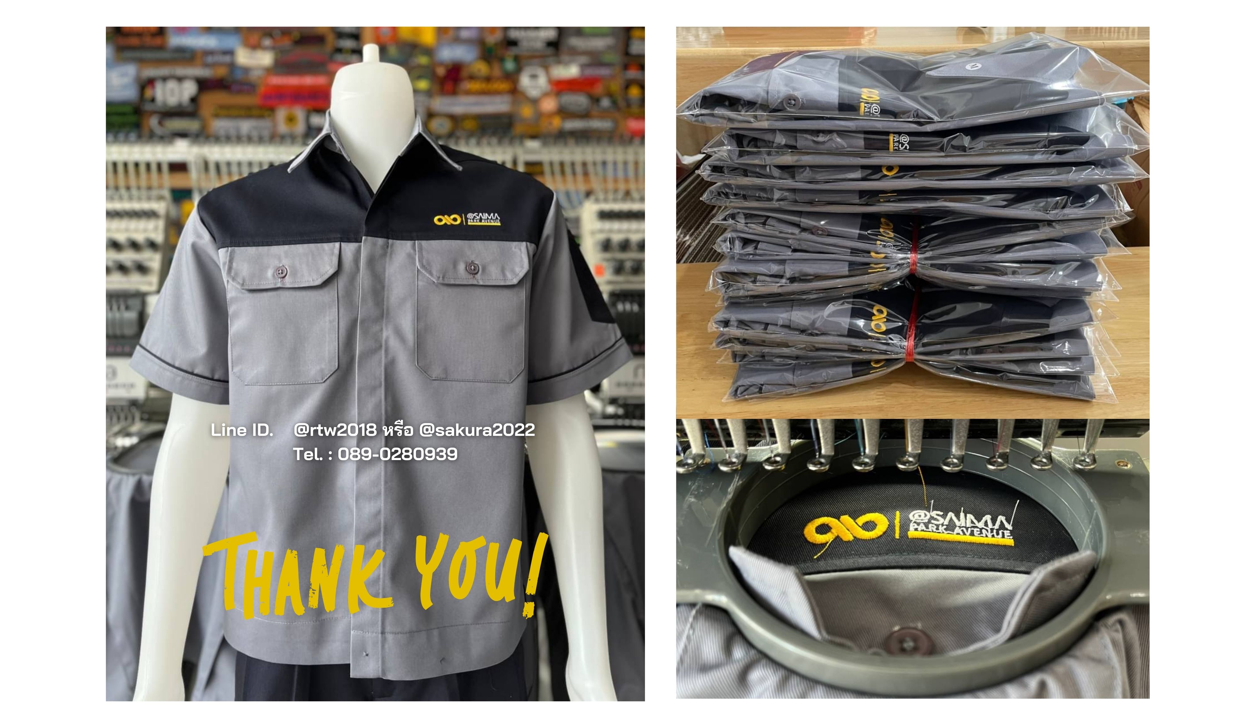 รหัส A8.1 : เสื้อช่างแขนสั้นผ้าคอมทวิวเทาอกกรมท่า (ซ่อนสาบ)