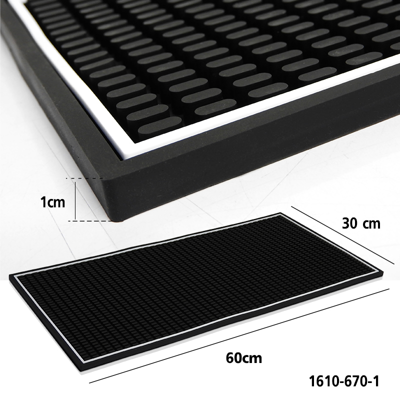 ผ้ายางรองบาร์ ปุ่มใหญ่ 30 x 60 cm.
