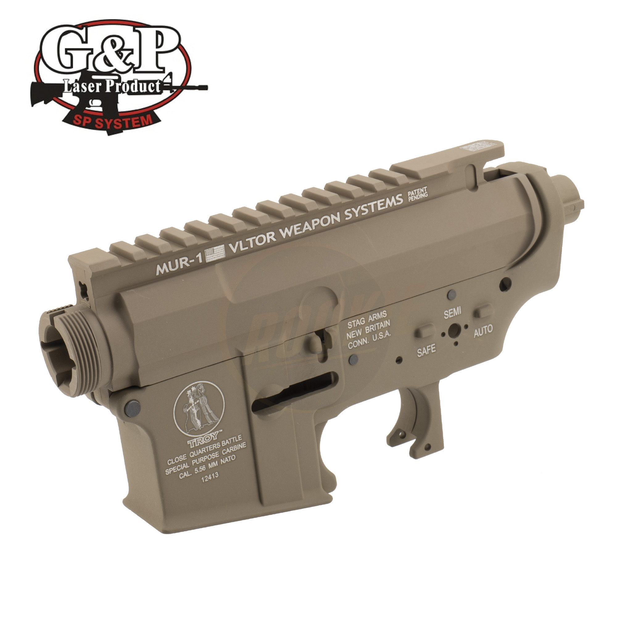 G&P Troy Type Metal Body (MUR) AEG Receiver (GP879S)