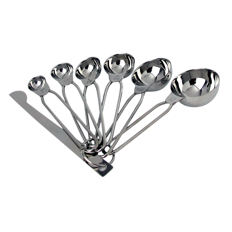 Stainless steel measuring spoon set of 6 1610-099