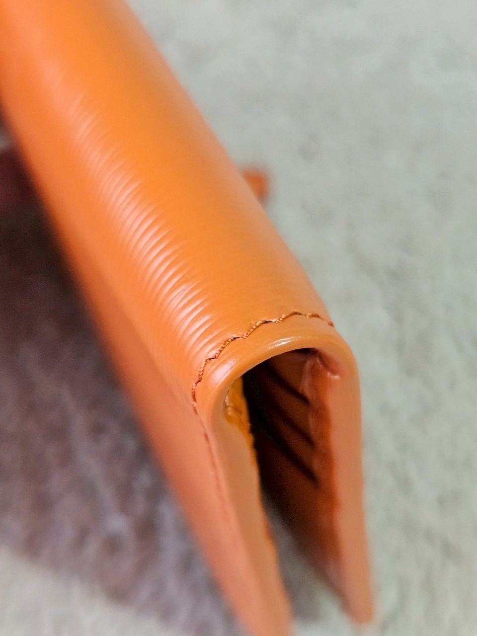 Prada Bifold Double Zip Orange Wallet