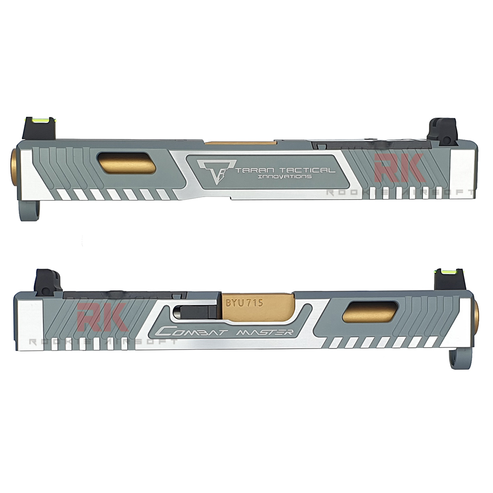 NOVA CNC Aluminum TTI G19 RMR Slide Kit for Marui G19 (Matte Silver)