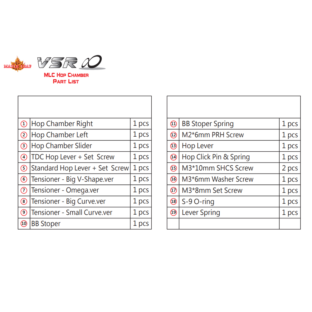 Maple Leaf VSR-10 Hop Chamber 2.0 (TDC Design)