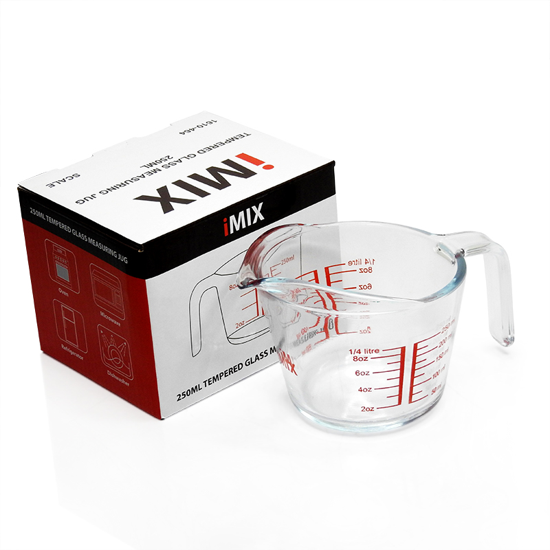 250 CC.Tempered glass measuring jug 1610-464