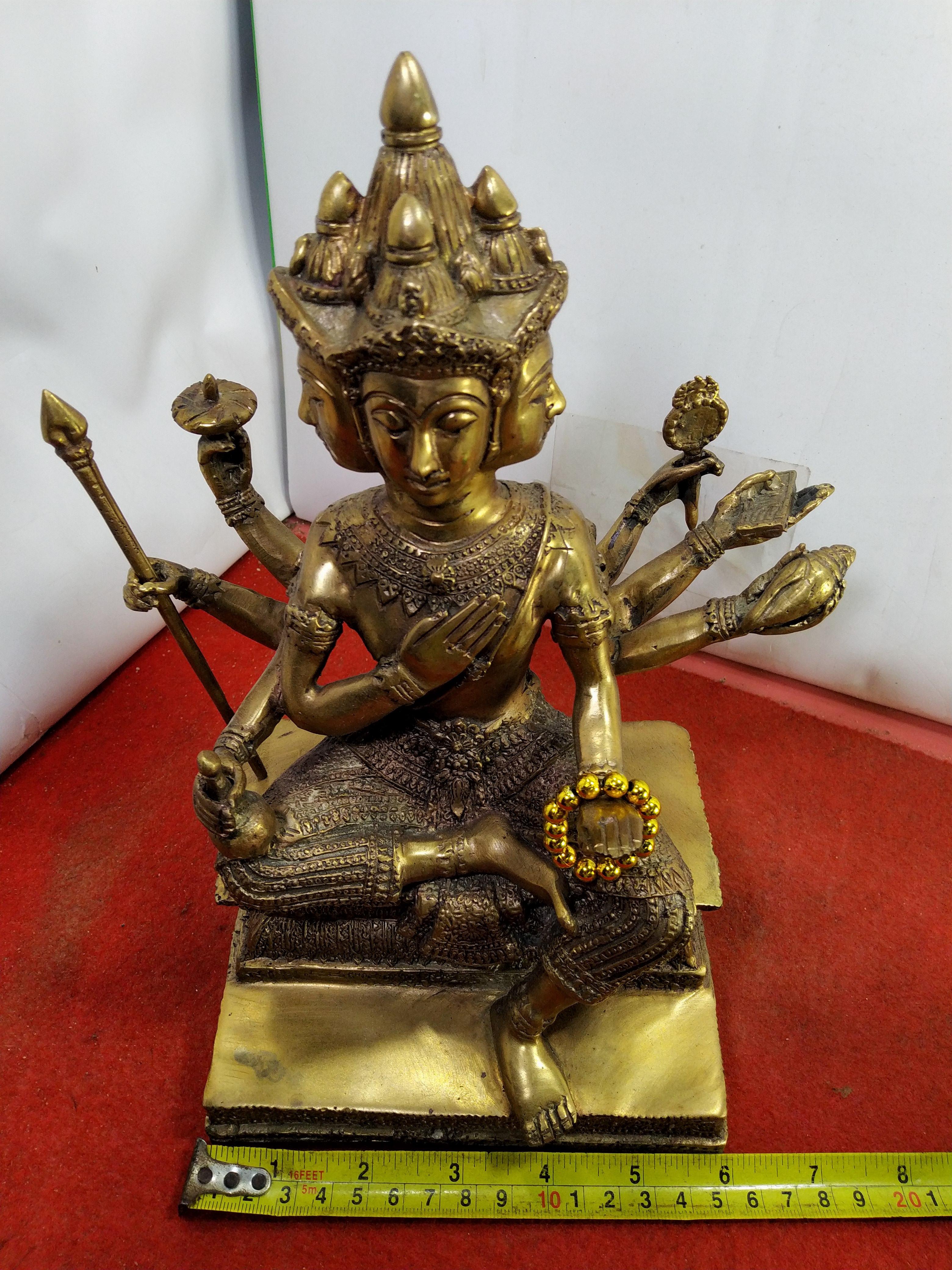 พระพรหม (ท้าวมหาพรหม) พระพรหมสี่หน้า เนื้อนวะโลหะ