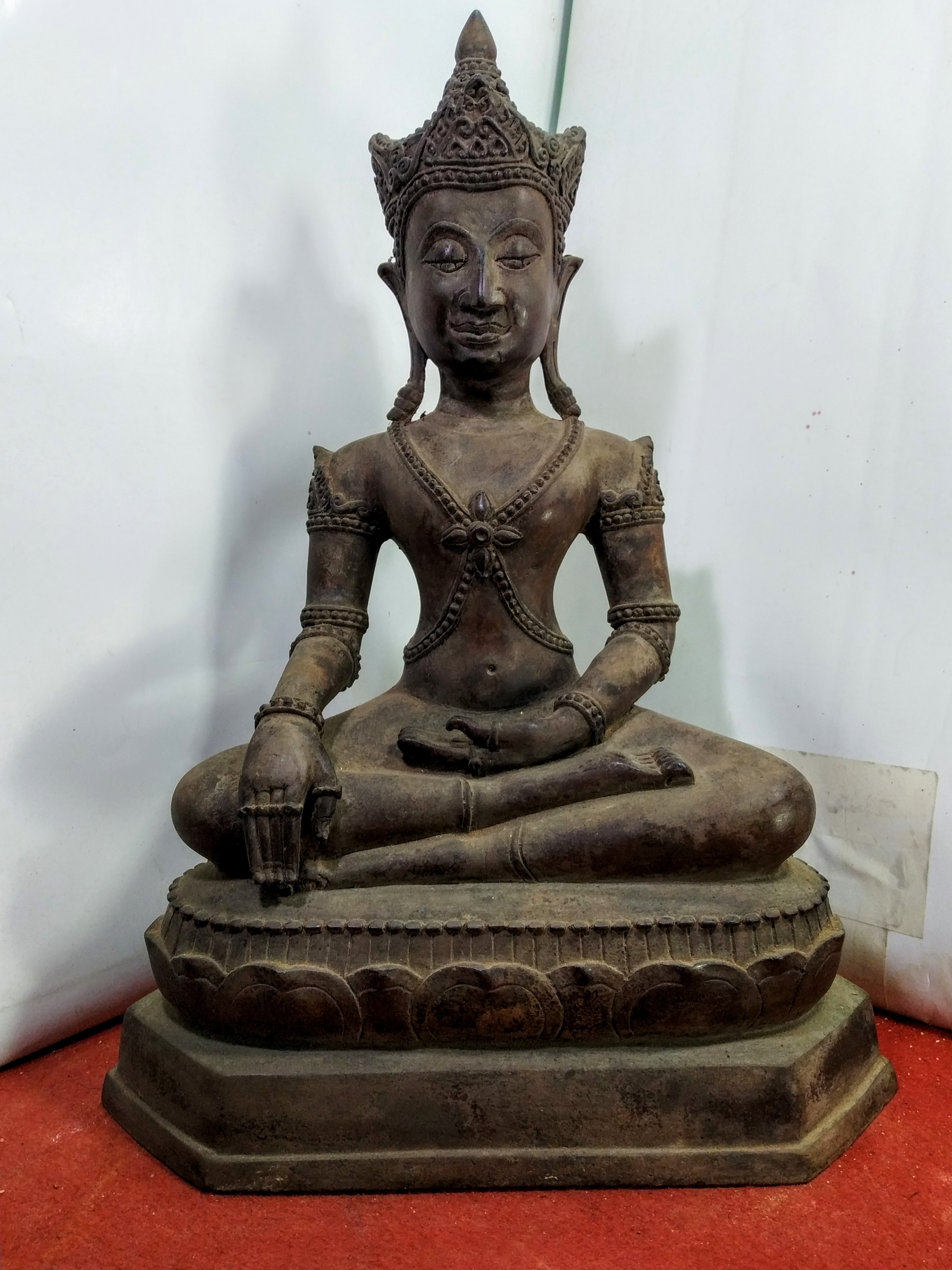 พระอู่ทอง ทรงเครื่อง หน้าตัก 9 นิ้ว เนื้อสำริด