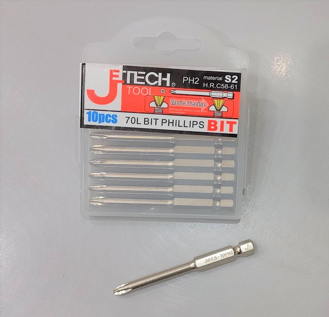 ดอกไขควงลมหัวลด #2 (+) J-Tech