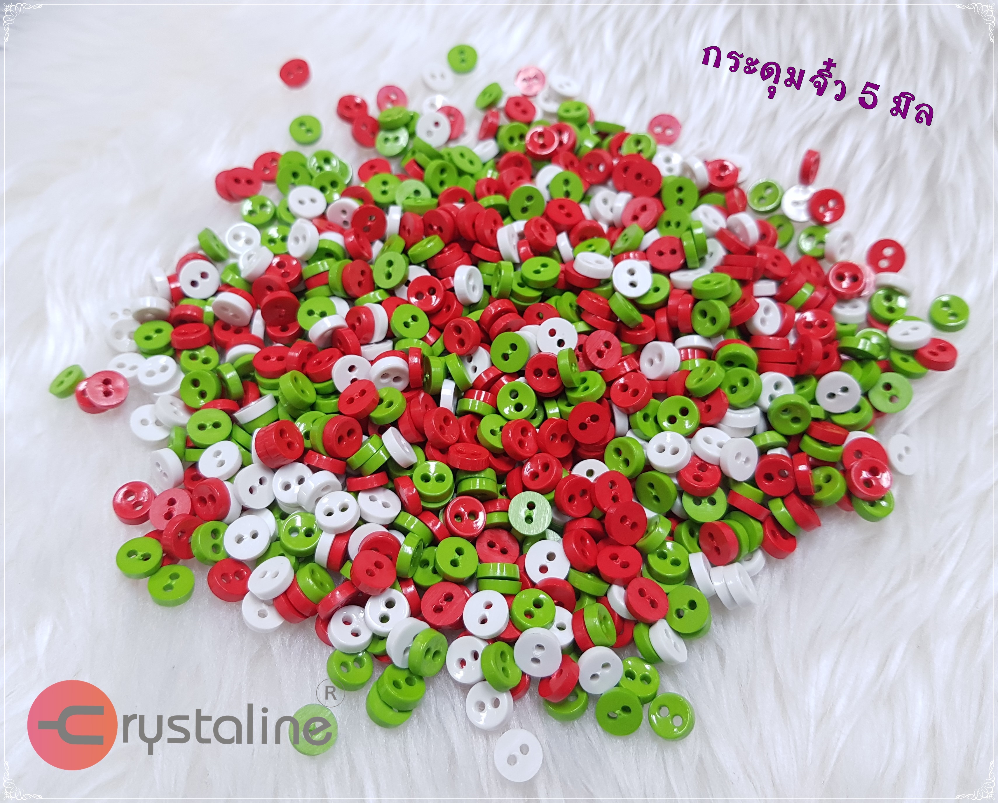 Mini round button - Christmas col. (size 6mm,125g/Pack)