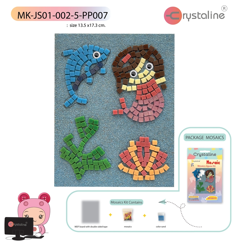 Mosaic picture kit - Mermaid (size 13.5x17.3cm,1pc/pack)